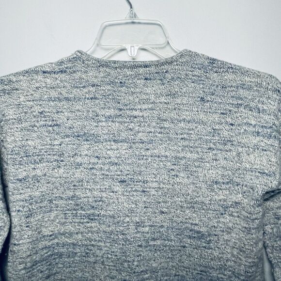Pure Jill Sweater Women Small Pet Gray Blue Wool Cashmere Blend Asymmetrical Hem - Picture 8 of 13